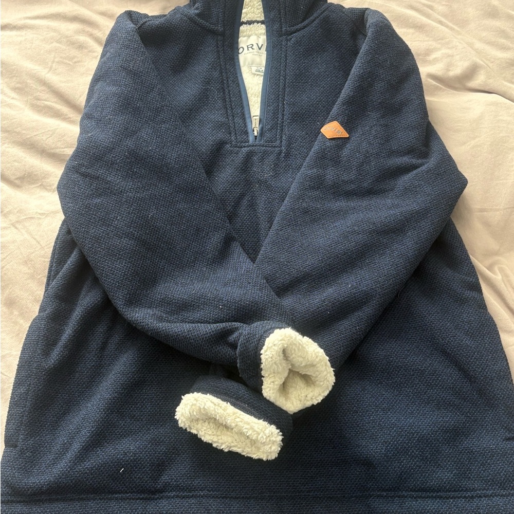 Orvis fleece lined men quarter zip